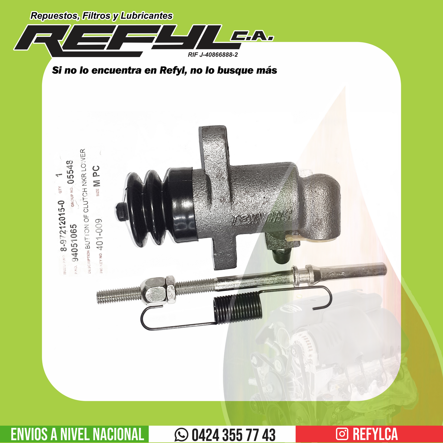TRA0120 BOMBIN CLUTCH INFERIOR RTC MITSUBISHI CANTER 434 - 444 - 649 - 659 (TODOS LOS AÑOS)