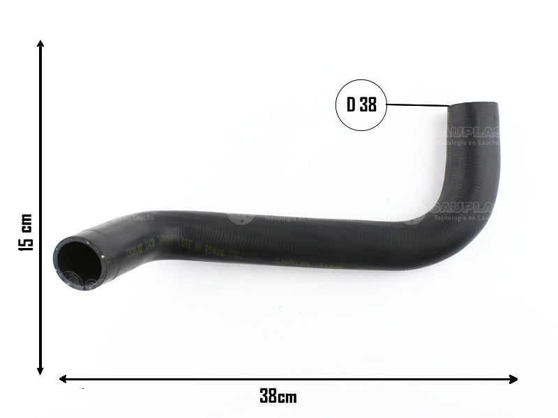 11430 MANGUERA CURVA SUPERIOR RADIADOR CAUPLAS FORD F-150/ F-350 / F-300 SIN AIRE ACONDICIONADO A: 80 - 92 MGM897R /TX0897 7012373