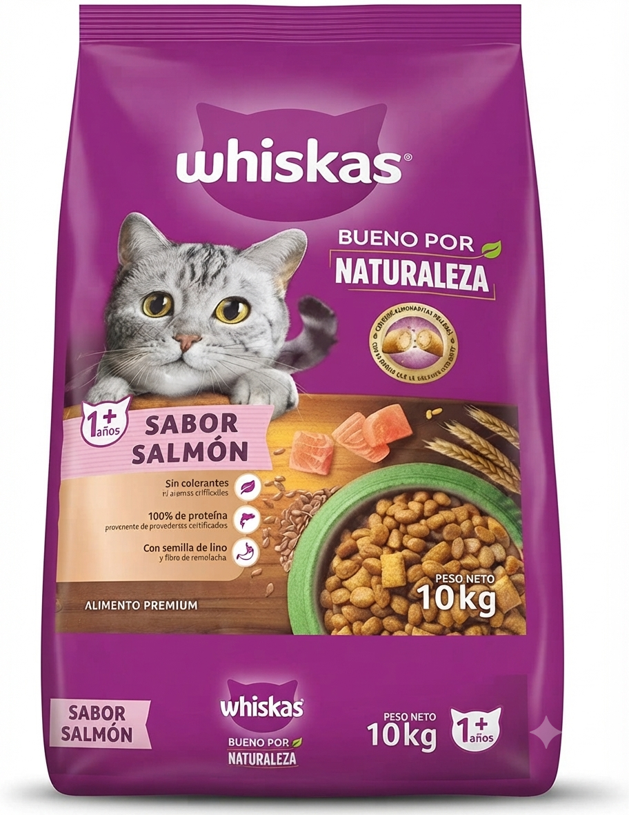 WHISKAS 10kg SABOR A SALMÓN