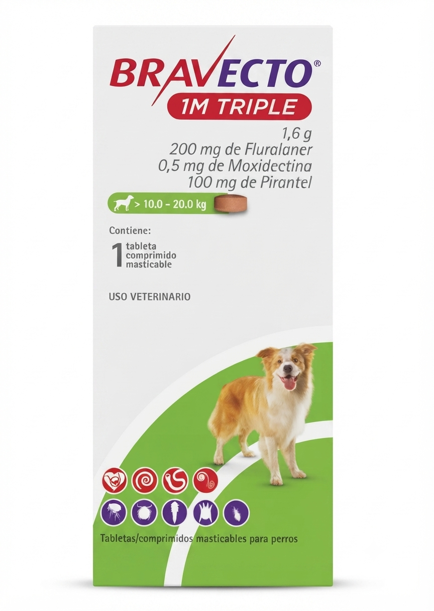 BRAVECTO 10 - 20 KG 1M TRIPLE