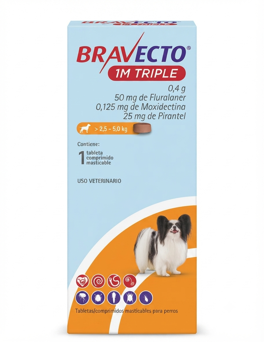 BRAVECTO 2.5 - 5 KG 1M TRIPLE