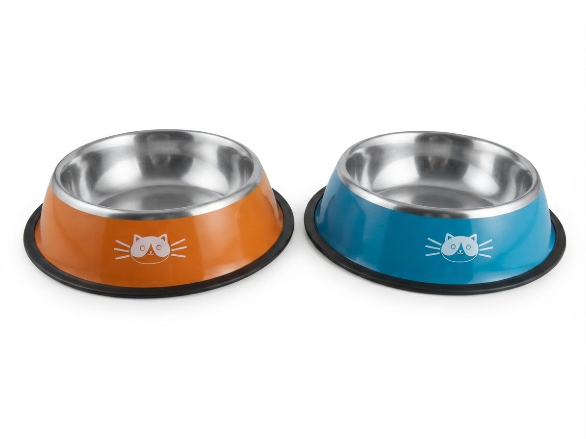 COMEDERO PARA GATOS DE ACERO INOXIDABLE 22 CM
