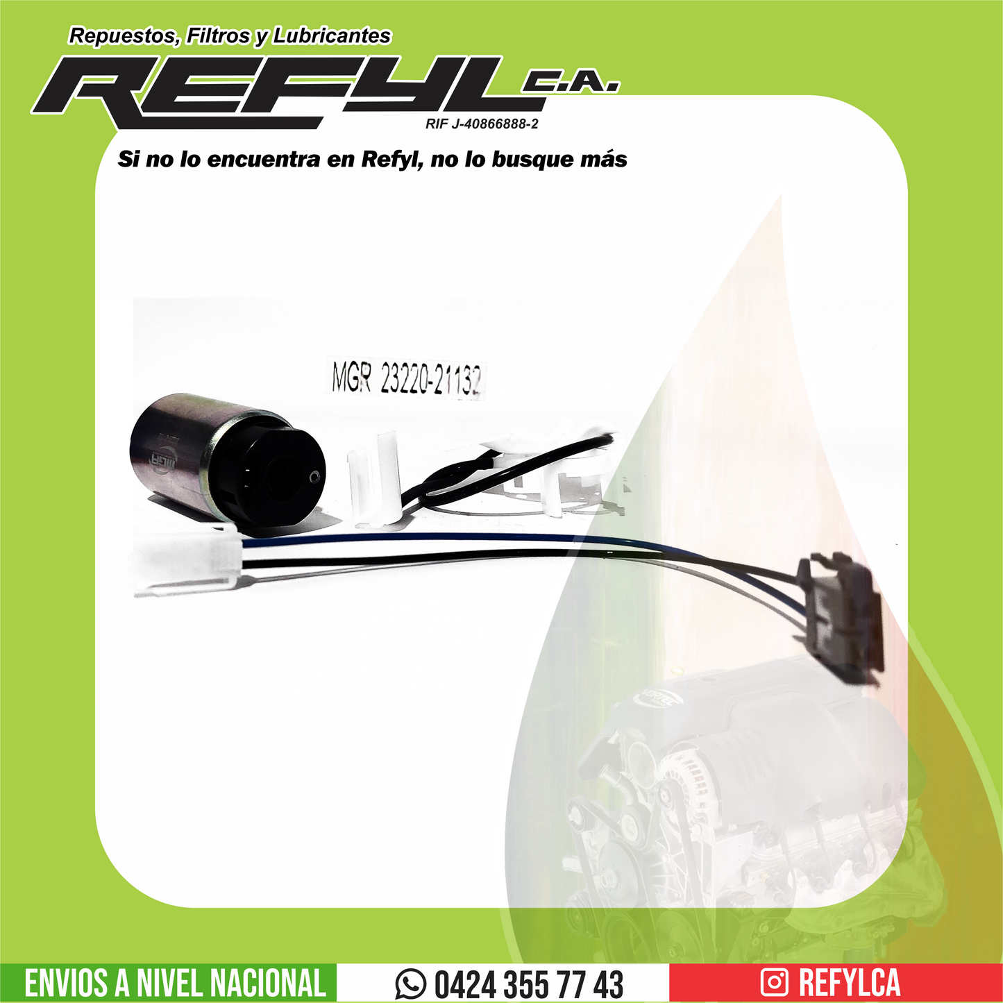 23220-21132 BOMBA GASOLINA INTERNA (COMPOTA) YARIS-PREVIA-COROLLA