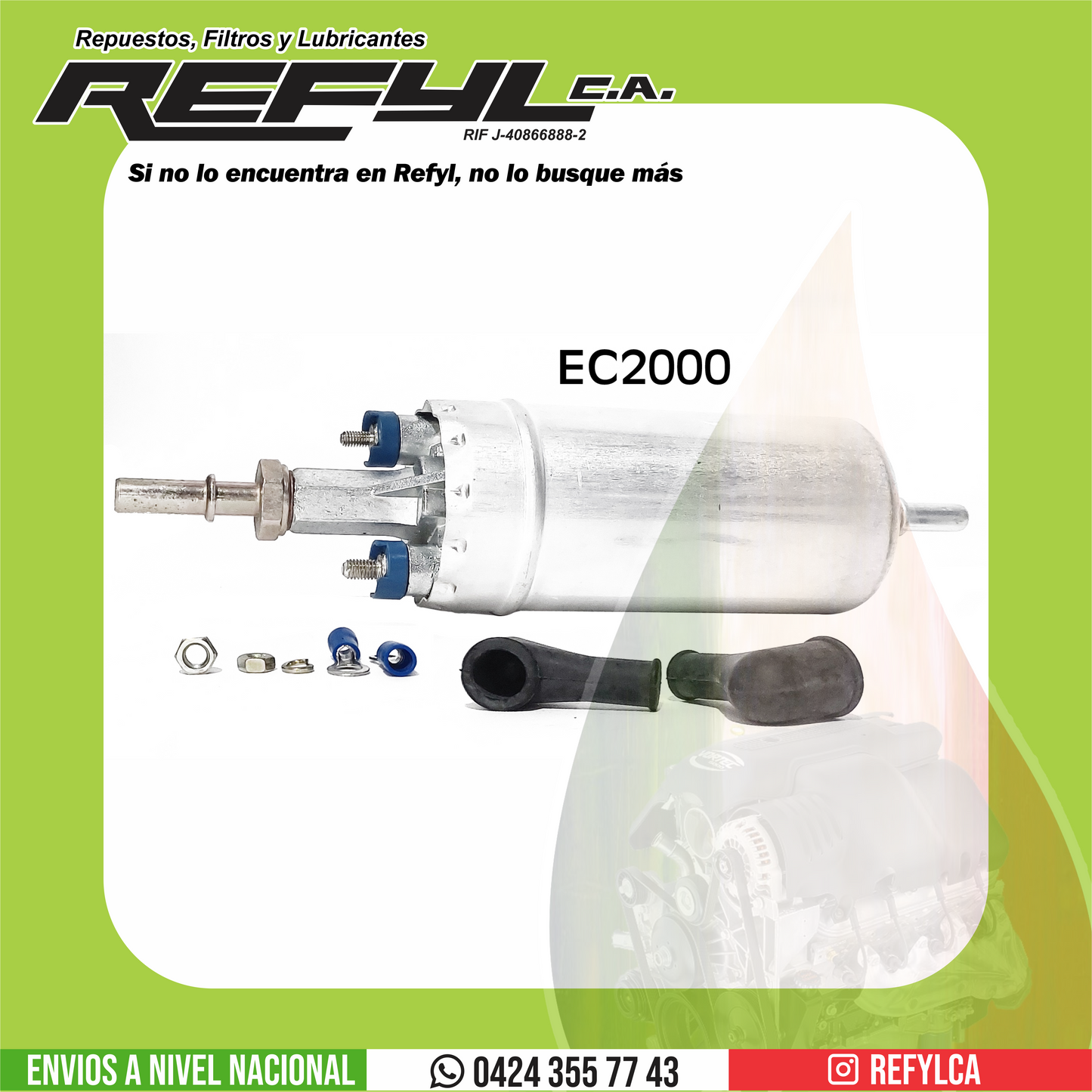 EC2000 BOMBA DE COMBUSTIBLE EXTENA 12 Vdc F150 F250 F350 E150 E250 E350 Mustang Ranger LTD Thunderbird, Mercury Marquis, Lincoln Continental