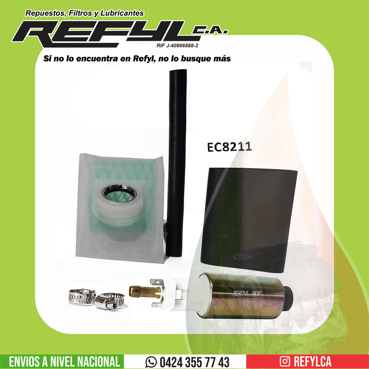 EC-8211 BOMBA DE GASOLINA INTERNA HYUNDAI EXCEL SCUPE 1.5 LTS 92-94