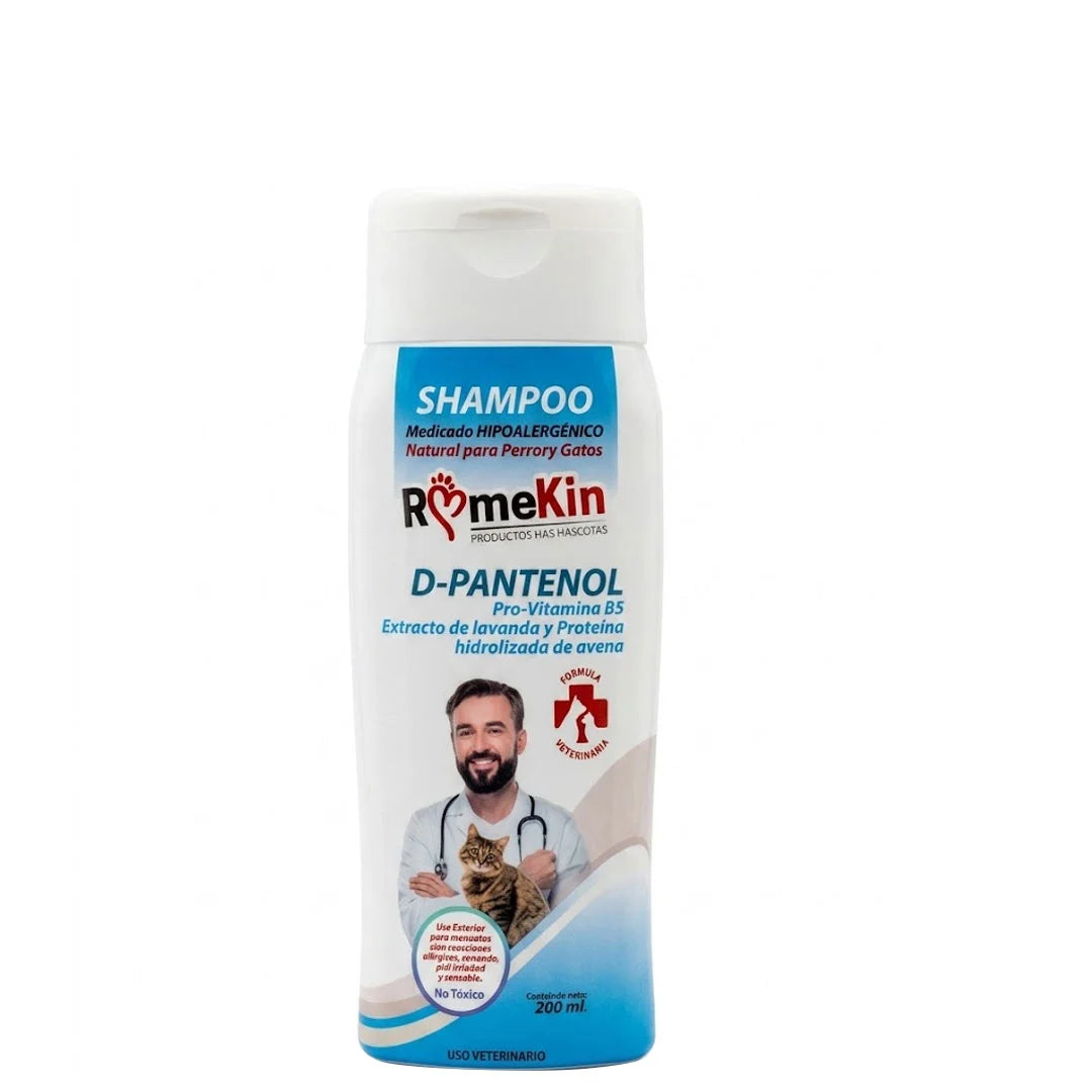 CHAMPU MEDICADO HIPOALERGÉNICO NATURAL PARA PERROS Y GATOS 200 ml