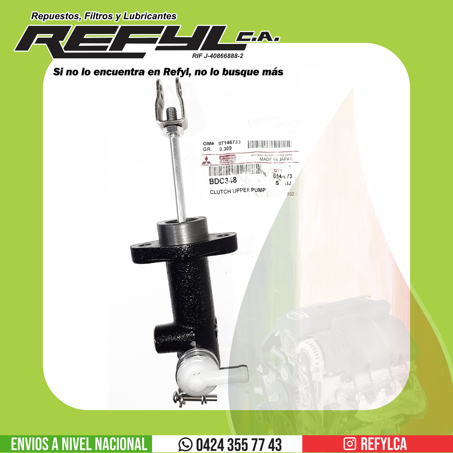 BDC348 BOMBA DE CLUTCH MITSUBISHI GENERICO CANTER 7/8"