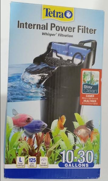 TETRA FILTRO INTERNO WHISPER ACUARIOS 10-30 gal.$