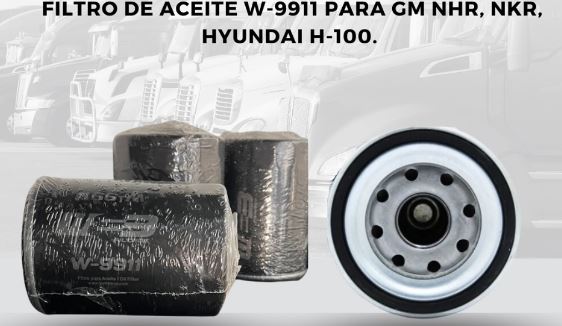 W9911 FILTRO ACEITE WEB KIA, MITSUBISHI L200,ISUZU,NHR, PREGIO