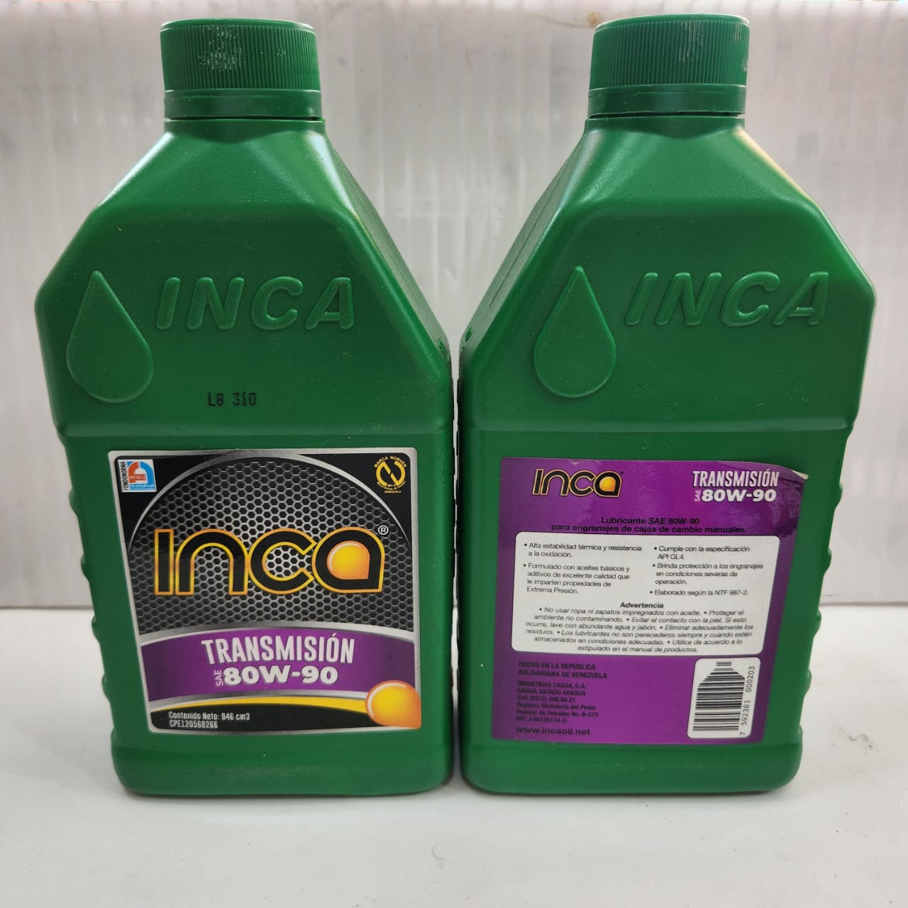 INCA SAE 80W-90 LUBRICANTE TRANSMISIÓN MANUAL