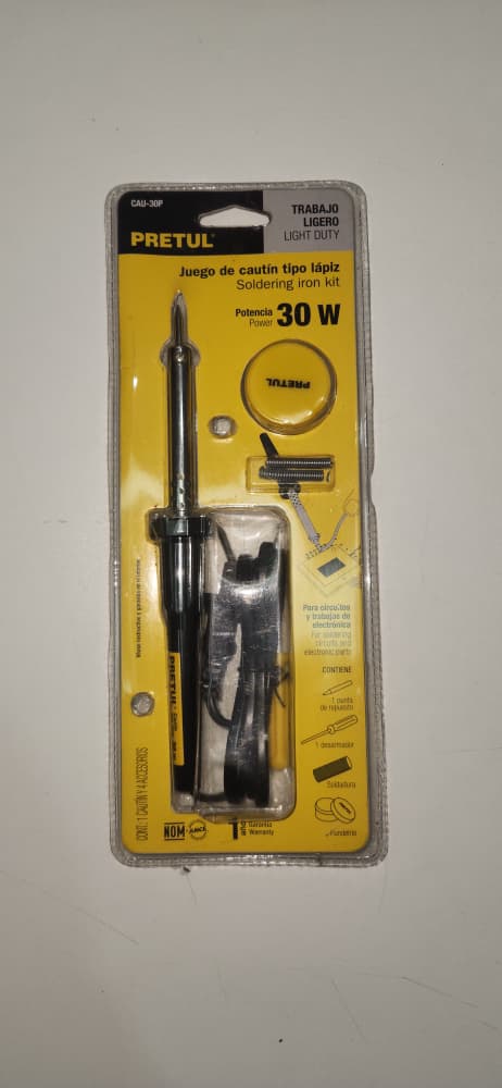 22805 SOLDADOR TIPO LÀPIZ 30 WATTS PRETUL CAU-30P