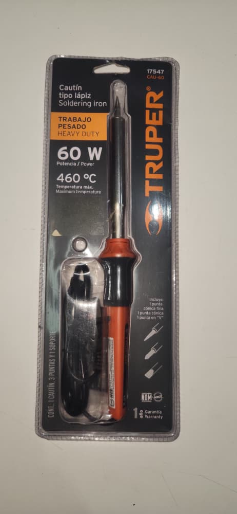 17547 SOLDADOR TIPO LAPIZ 60 WATTS TRUPER CAU-60