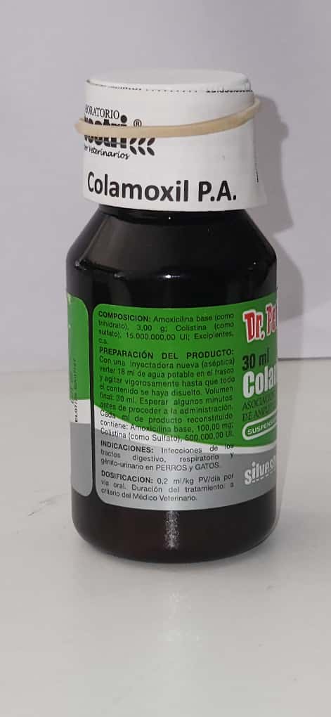 Colamoxil 30ml P.a. Dr Pet Antibiótico Perros y Gatos