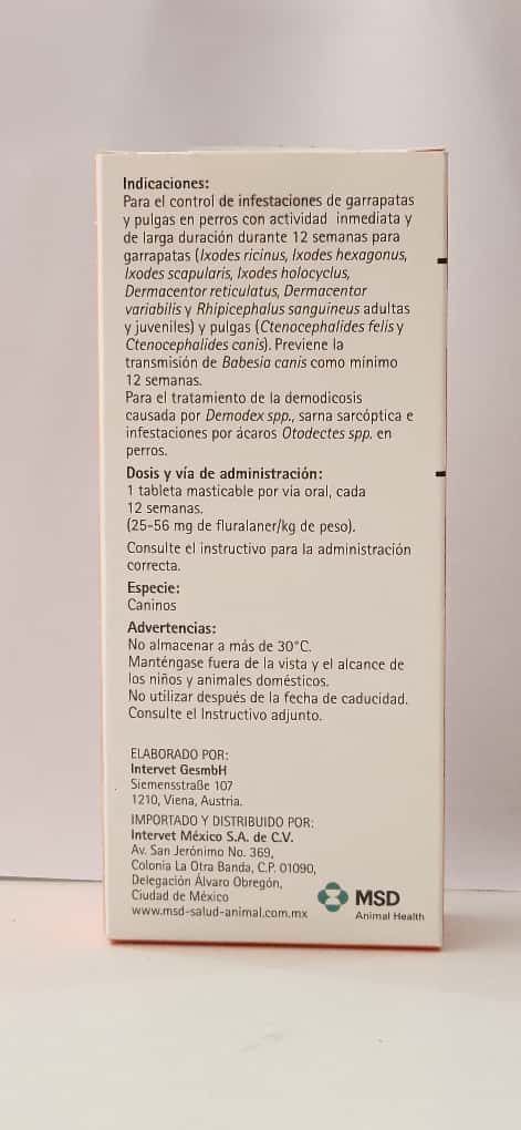 Bravecto 4,5 A 10 kg 250 mg