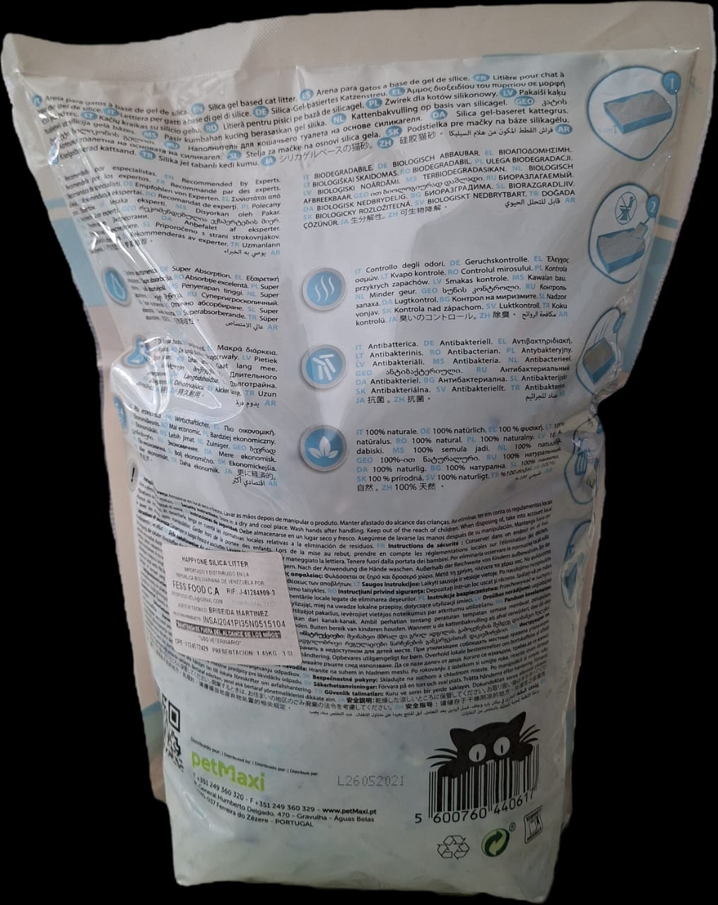 Happy One Silica Litter 3.8 kg. €. Arena