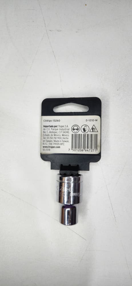 13260 DADO 6 PTA 1/2"X10MM TRUPER D-5410-M
