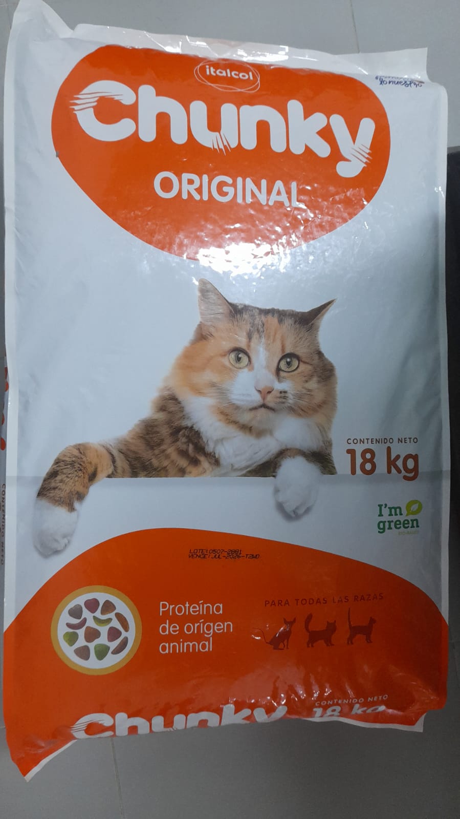 Chunky 18 kg Gatos Adultos Pollo Italcol Original