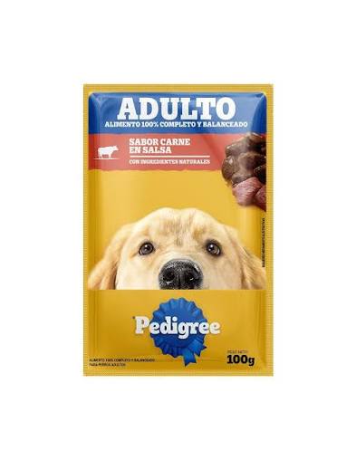 Pedigree Adulto Sachet 100g sabor a Carne