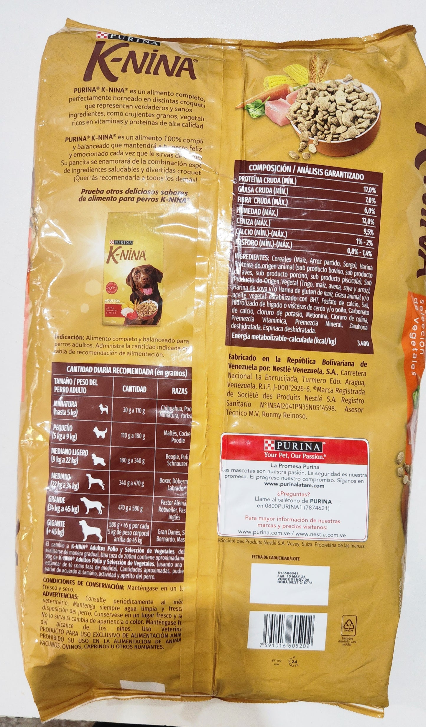 K-NINA, 4 kg, Pollo y Vegetales, PURINA