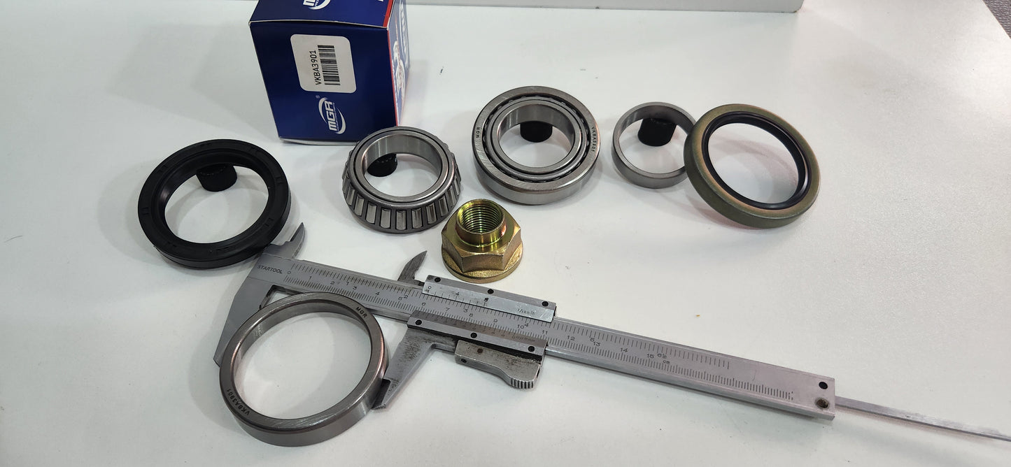 VKBA-3901 RODAMIENTO DE RODILLO EJE DELANTERO SPARK MATIZ INCLUYE 2 RODAMIENTI SET-17 ESTOPERA SELLO GUARDA POLVO Y TUERCA