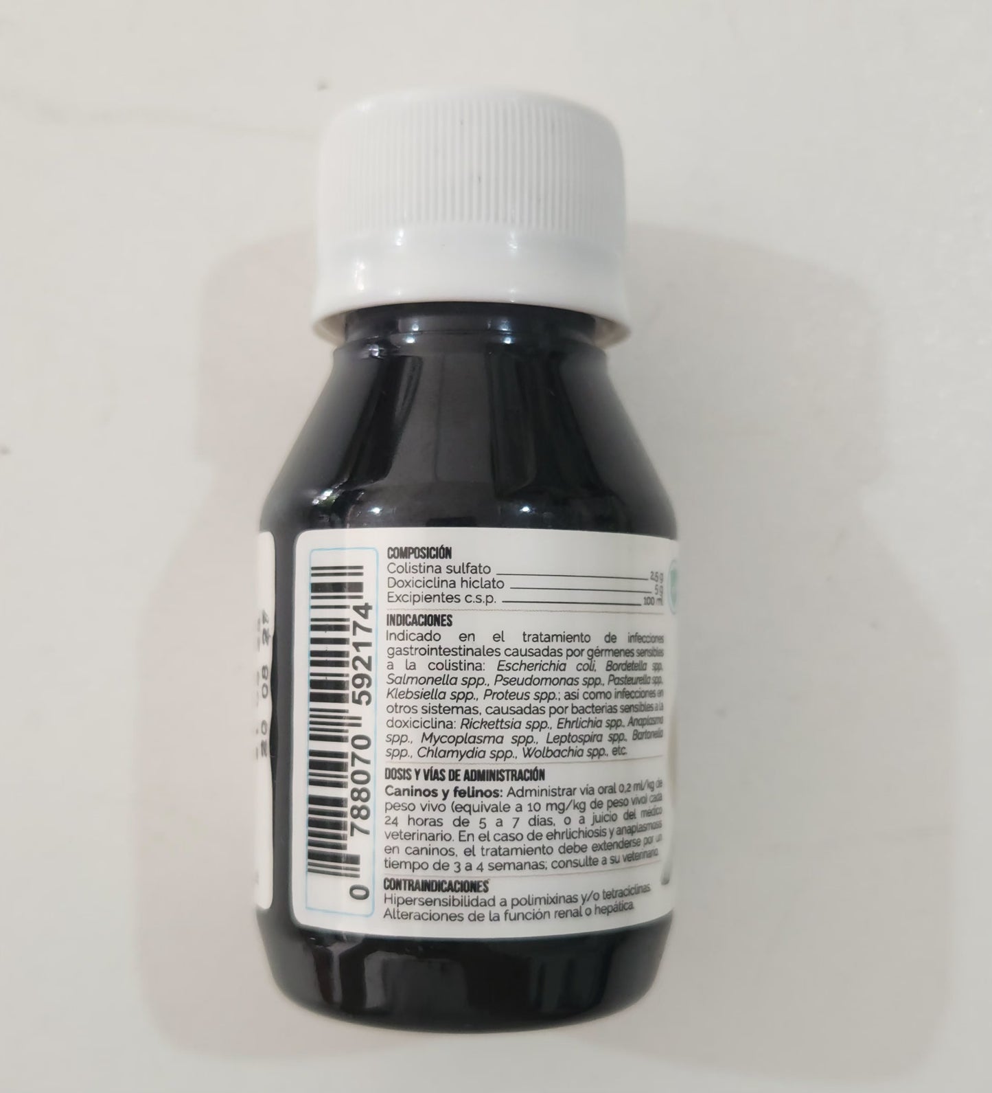 Colidox Antibiótico Caninos y Felinos Suspension Oral Cont 60 ml