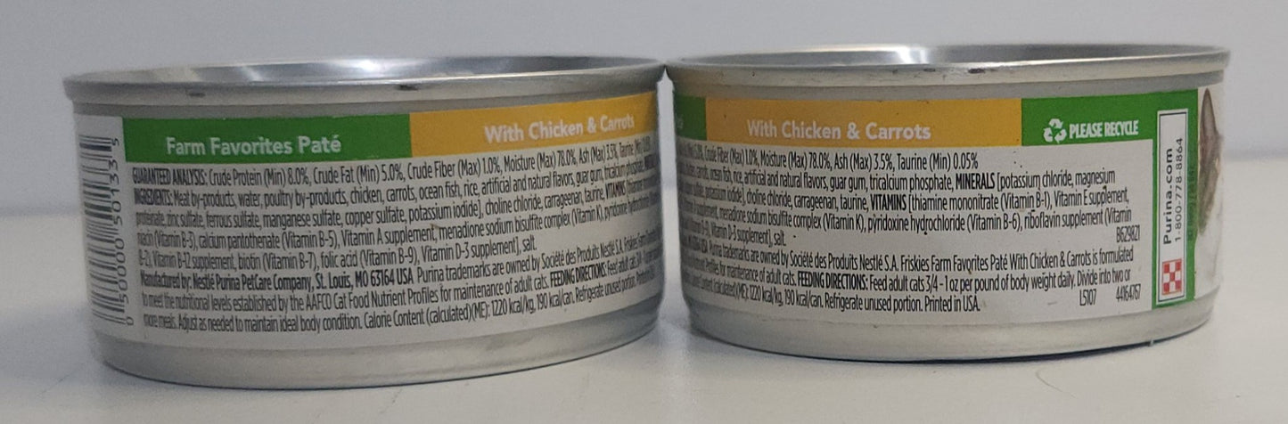 FRISKIES PATÉ WITH CHICKEN & CARROTS 156 g$