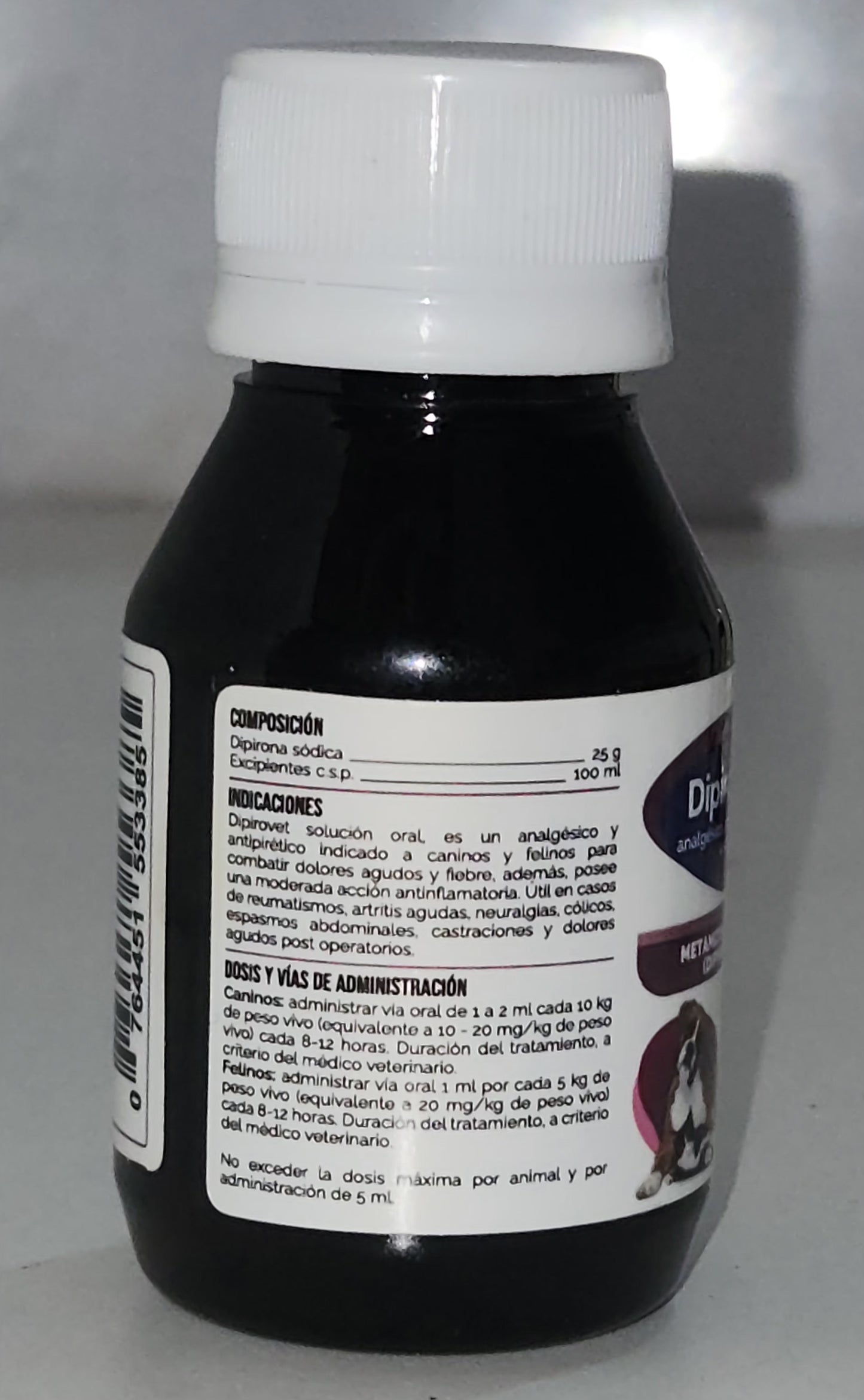DipiroVet Analgesico, Antipiretico y Espasmolitico Canino y Felinos 50 ml