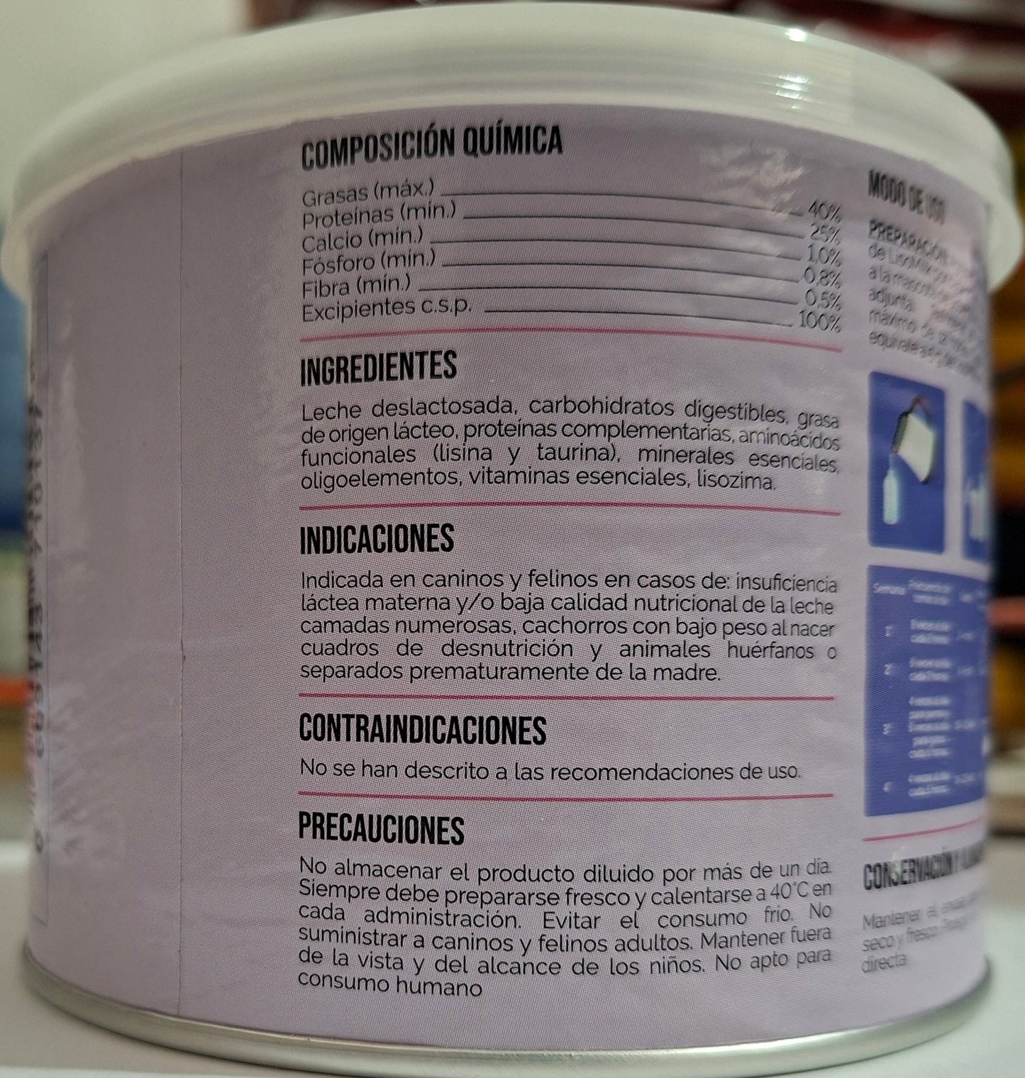 LisoMilk 200 gr Cachorros 0 - 12 meses AGRIQUINVET