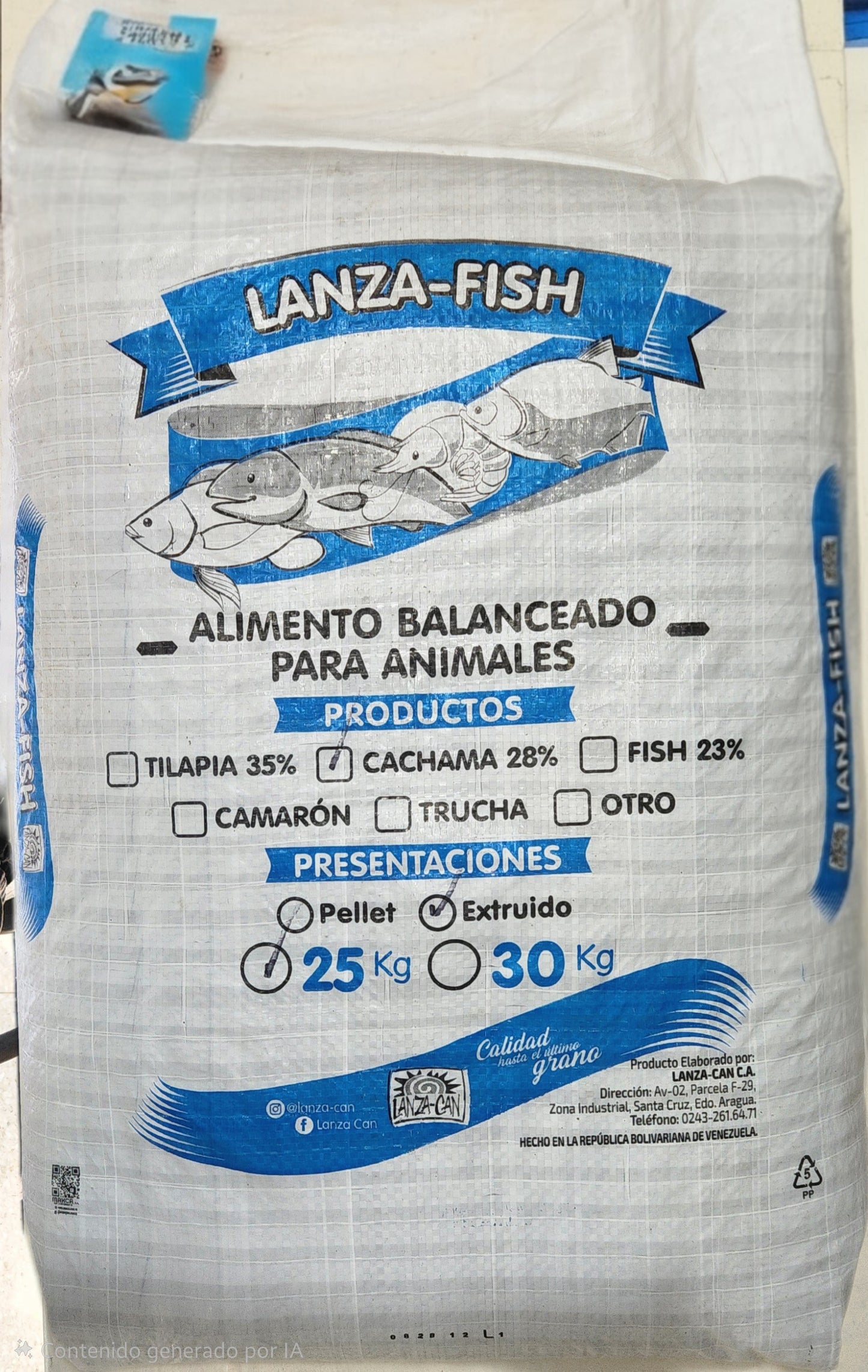 LANZA FISH 28% CACHAMA 25 kg