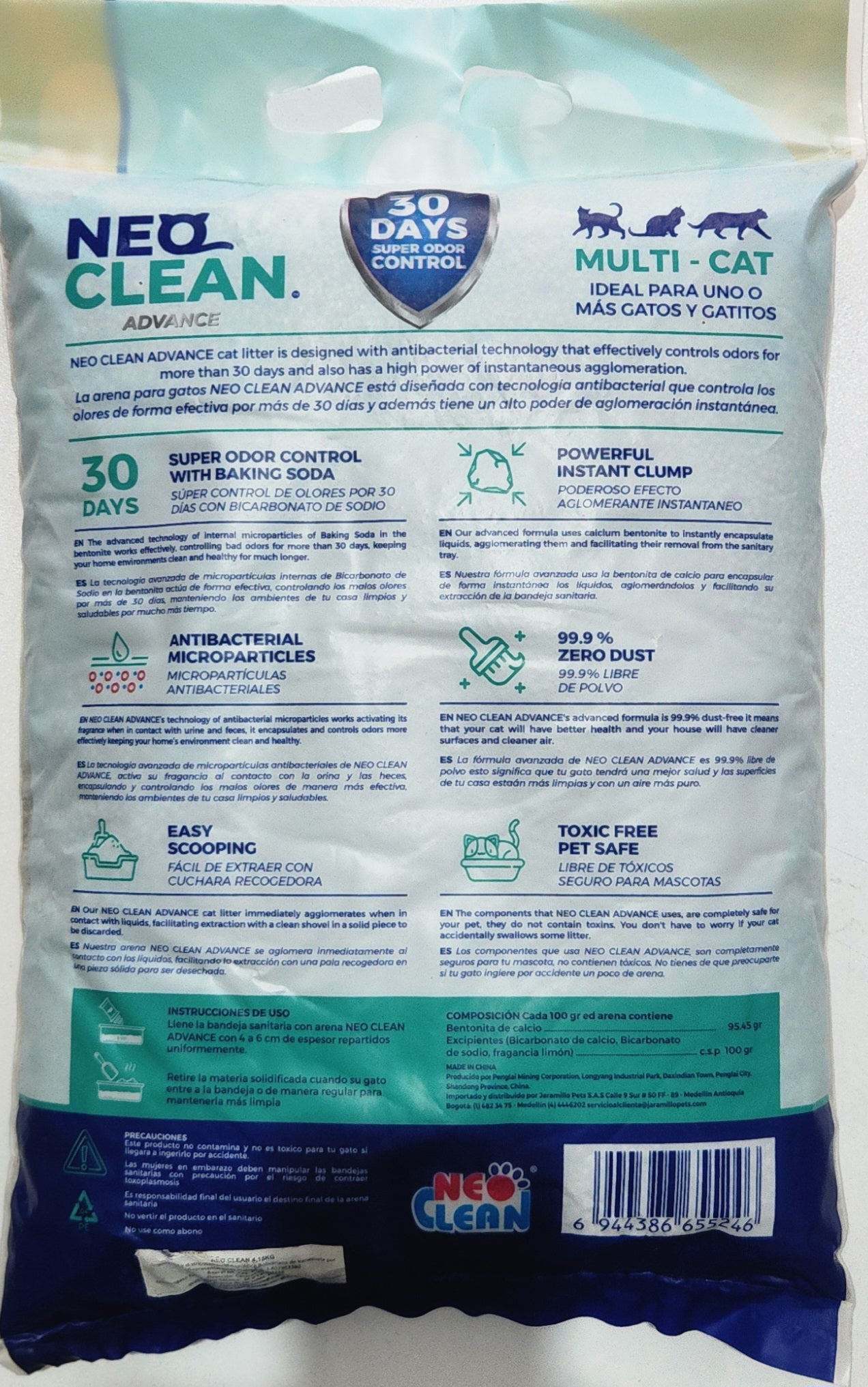 LIMON, NEO CLEAN ADVANCE 4.15 kg$, ARENA SODIUM BENTONITE