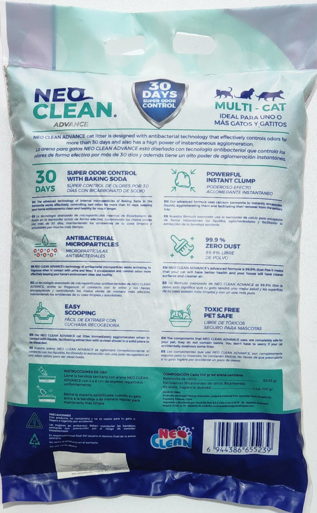 NEO CLEAN ADVANCE 4.15 kg$, LAVANDA, ARENA SODIUM BENTONITE