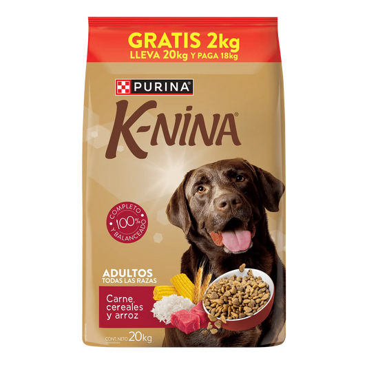 K-NINA 20 kg/gr, CARNE CEREAL Y ARROZ,  PURINA