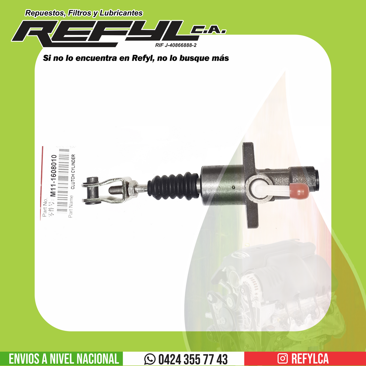 M11-1608010 BOMBA DE CLUTCH CHERY GENUNE PARTS SUPERIOR ORINOCO