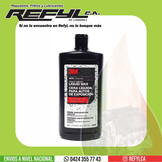 3M CERA LIQUIDA PARA AUTOS DE EXPOSICION 473 ml 39026