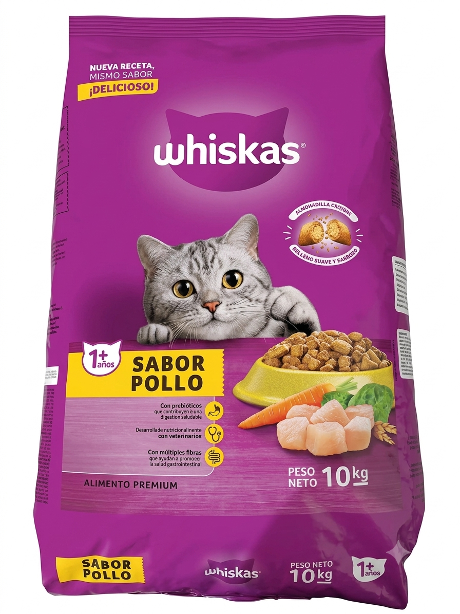 Whiskas 10 kg Gatos Adultos sabor a Pollo