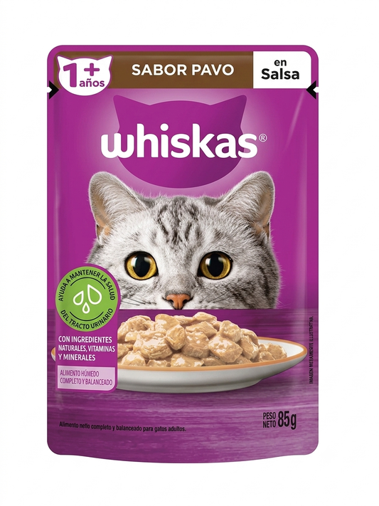 Whiskas Adulto Sachet 85g Sabor a Pavo
