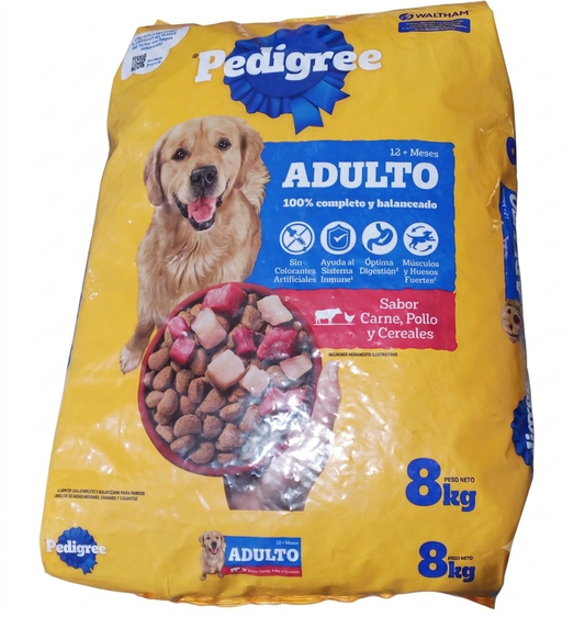 Pedigree Adulto 8kg Sabor a carne, pollo y cereales