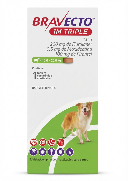 BRAVECTO 10 - 20 KG 1M TRIPLE