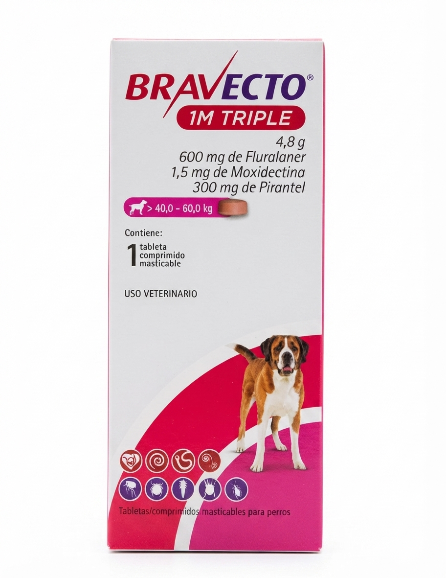 BRAVECTO 40 - 60 KG 1M TRIPLE