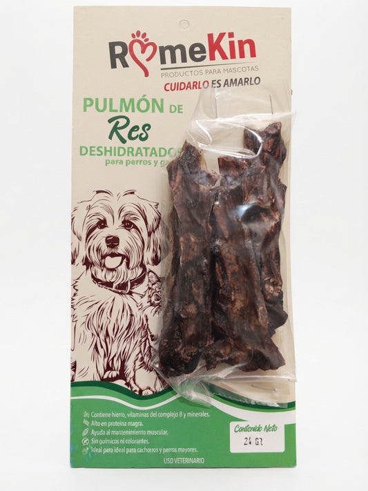 SNACK PULMON DE RES DESHIDRATADOS PARA PERROS Y GATOS