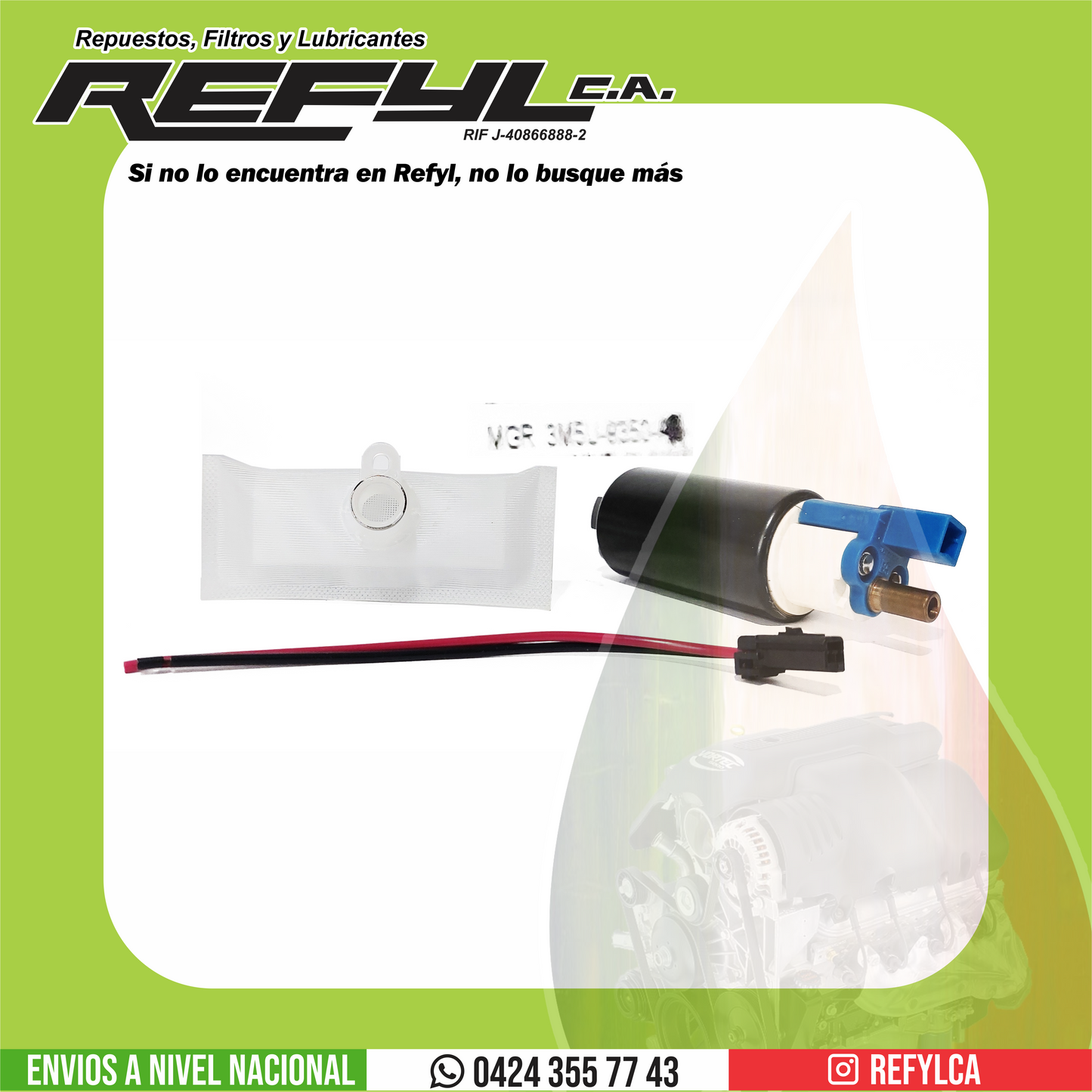 3M5U-9350-AB /E2158 BOMBA DE GASOLINA INTERNA PICO AZUL  FOCUS FIESTA-FORTALEZA CON VALVULA CHEC