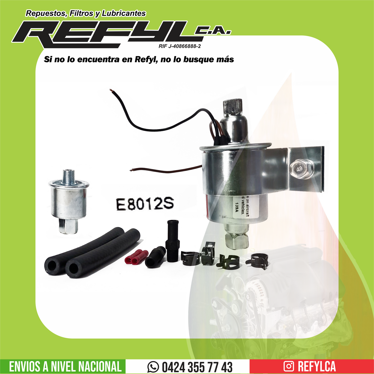 E-8012S BOMBA DE GASOLINA (PILA) EXTERNA