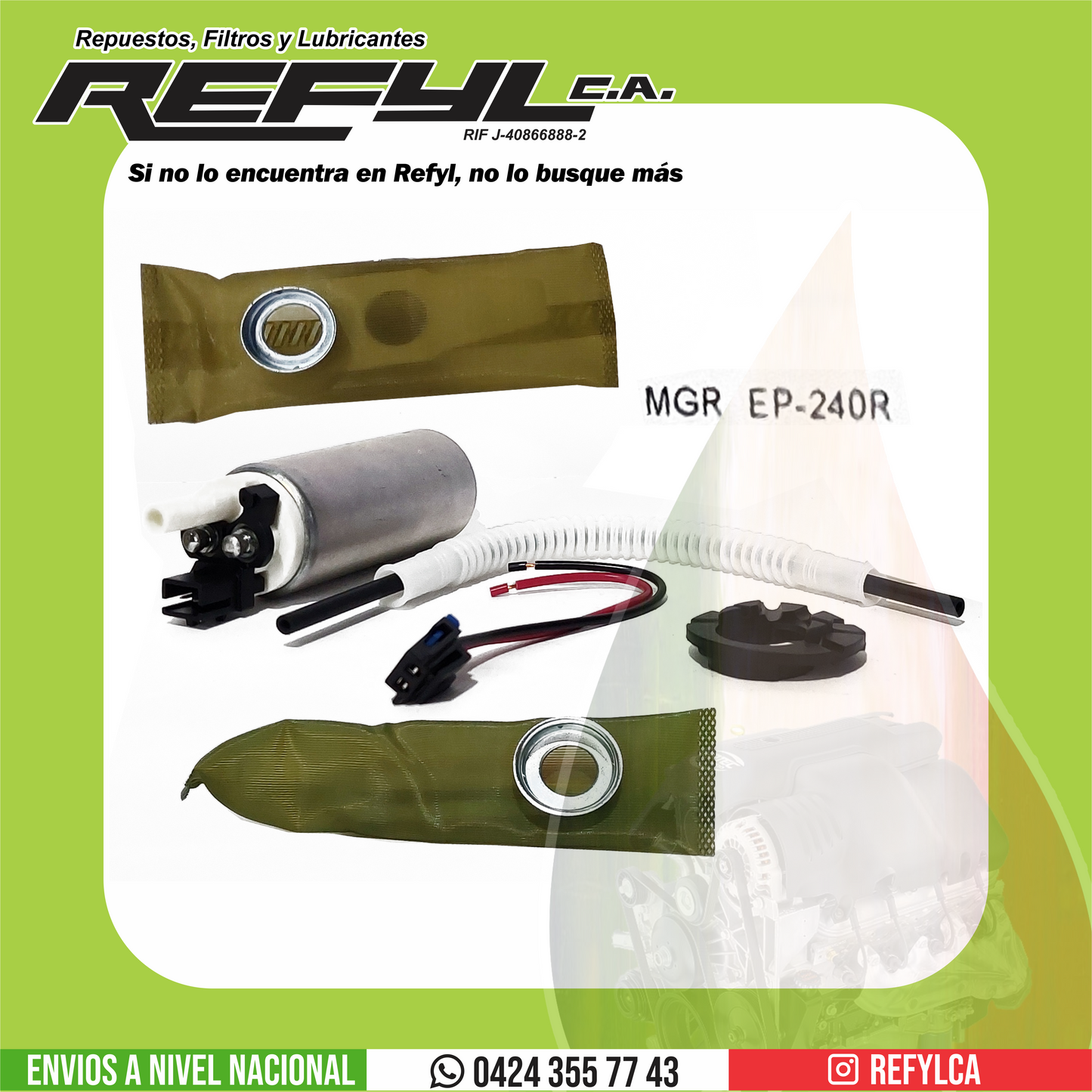 EP-240R BOMBA GASOLINA INTERNA BLAZER 98-00 CAVALIER 95-99 CON RETORNO