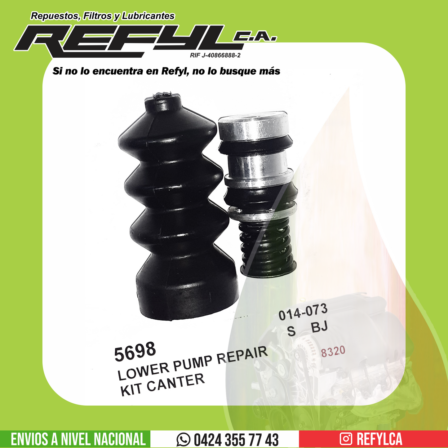 5698 KIT REPARACIÓN BOMBIN CLUTCH INFERIOR GENUINE PARTS 97146733 014-07 CANTER 649/659/FUSO