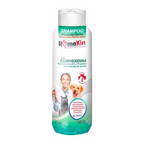 CHAMPU MEDICADO BACTERICIDA NATURAL PARA PERROS Y GATOS 380 ml