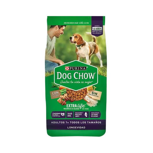 Dog Chow adultos, 7+ longevidad 2Kg, Purina