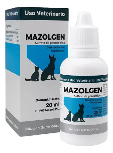 GOTAS OTICAS ANIMAL, LAB MAZOLGEN 20 ml $