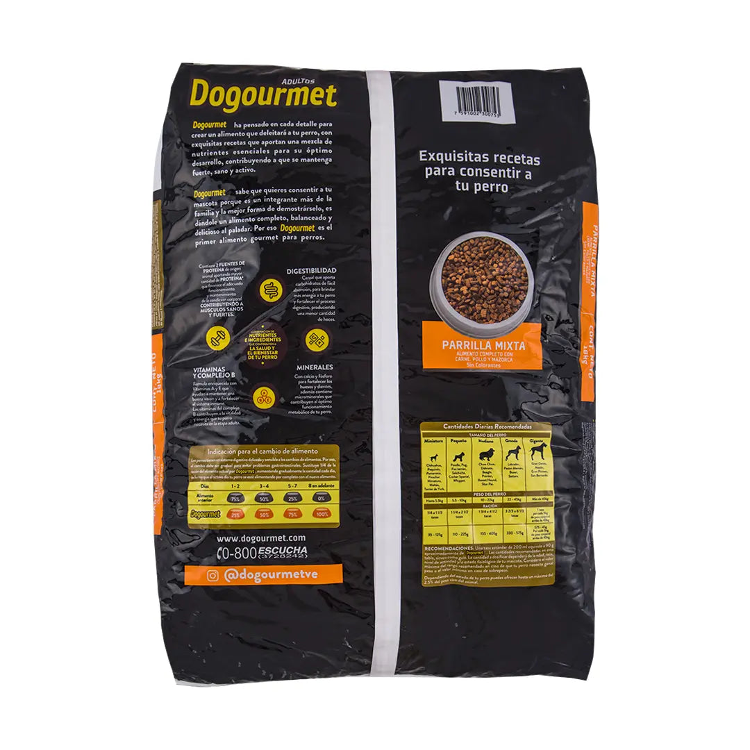 Dogourmet 18 kg/GR PARRILLA MIXTA DOS PROTEINAS