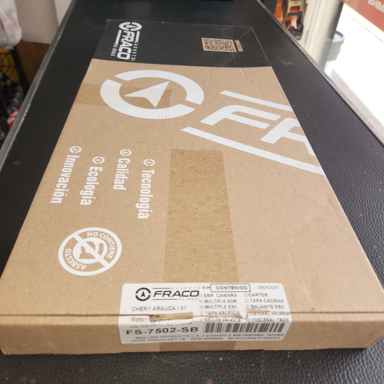 FS-7502-SB FULL SET SELLOS MOTOR FRACO CHERY ARAUCA X1 1.3L 4CIL 12-UP