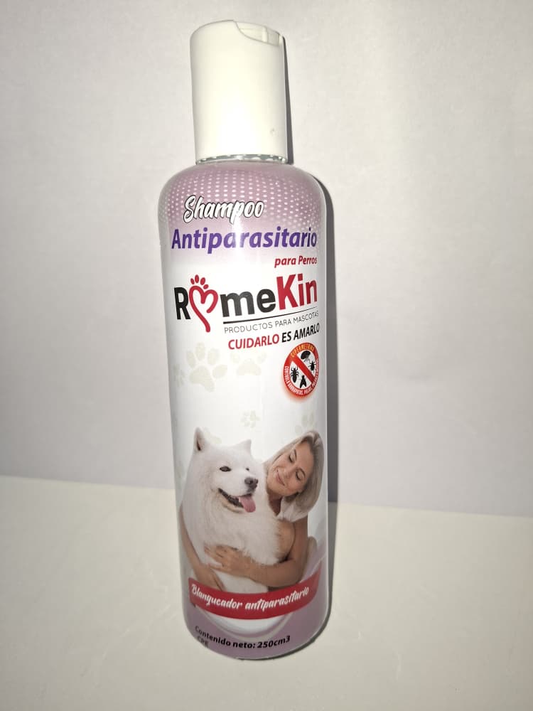 SHAMPOO ANTIPARASITARIO PÀRA PERRO ROMEKIN BLANQUEADOR ANTIPARASITARIO